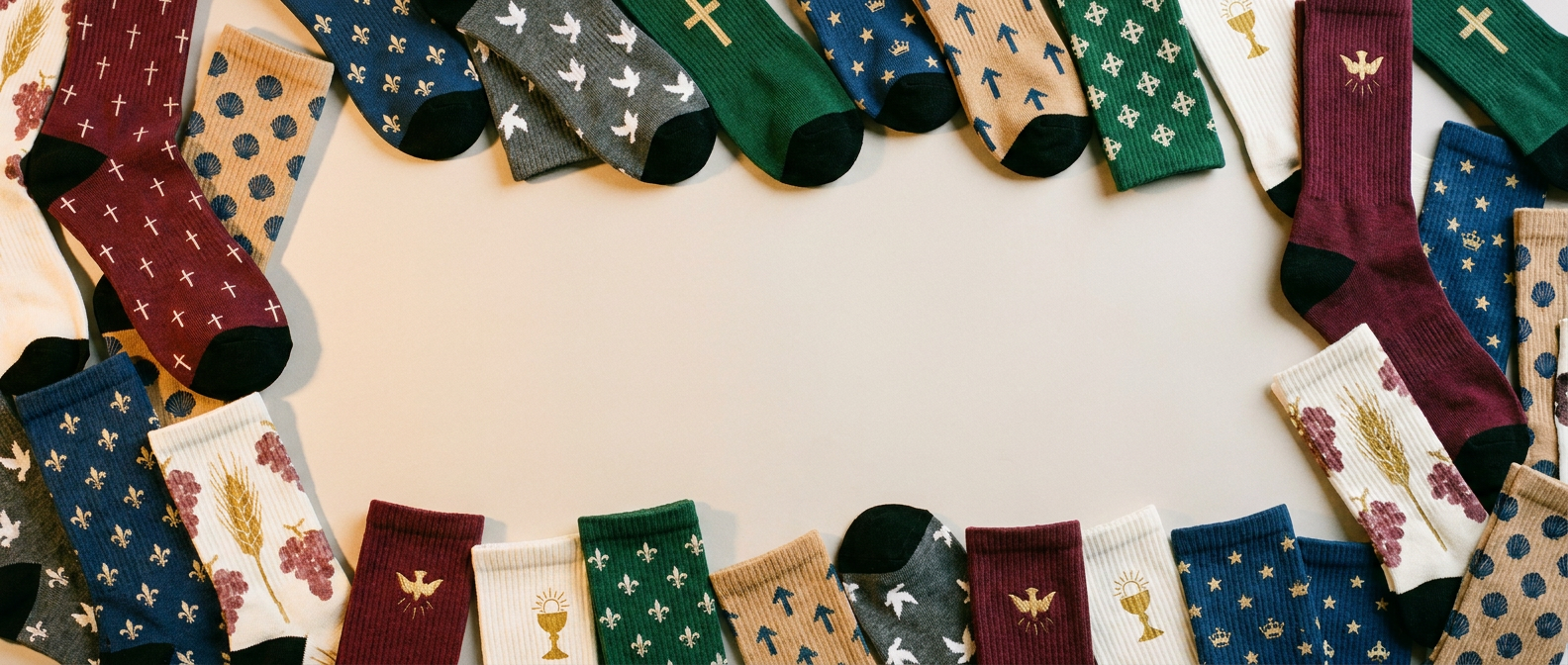 Banner colección de calcetines religiosos AMEN SOCKS
