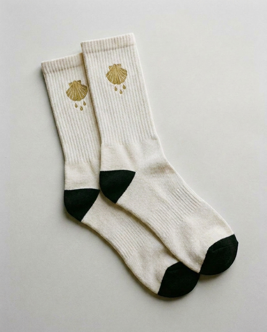 Calcetines de bautizo concha crema AMEN SOCKS