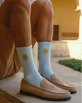 Calcetines de bautizo personalizados puestos, concha bautismal AMEN SOCKS