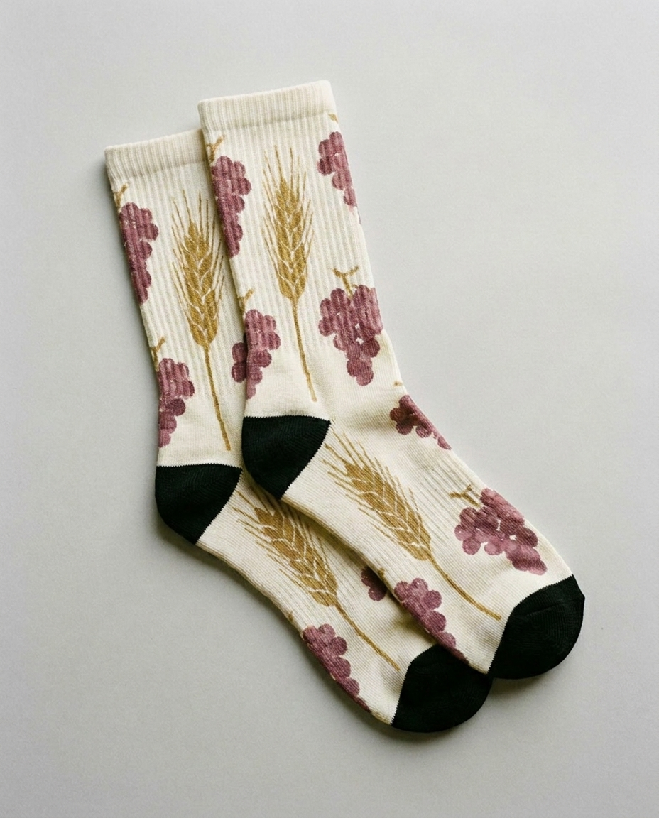 Calcetines Primera Comunión espiga y uva marfil AMEN SOCKS