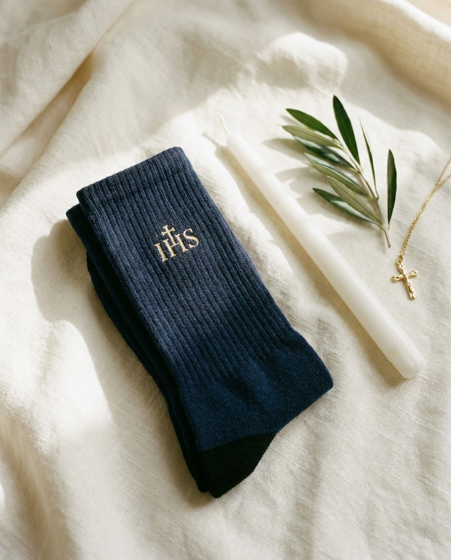 Calcetines Primera Comunión IHS, regalo de comunión AMEN SOCKS