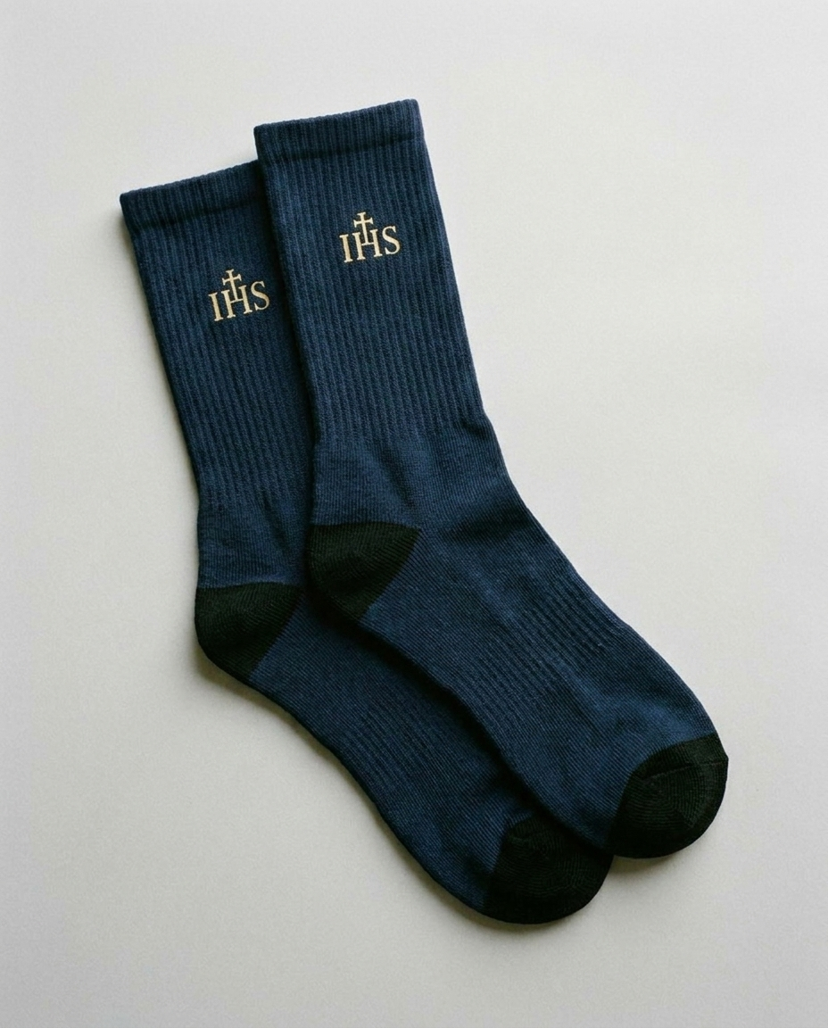 Calcetines Primera Comunión IHS marino AMEN SOCKS