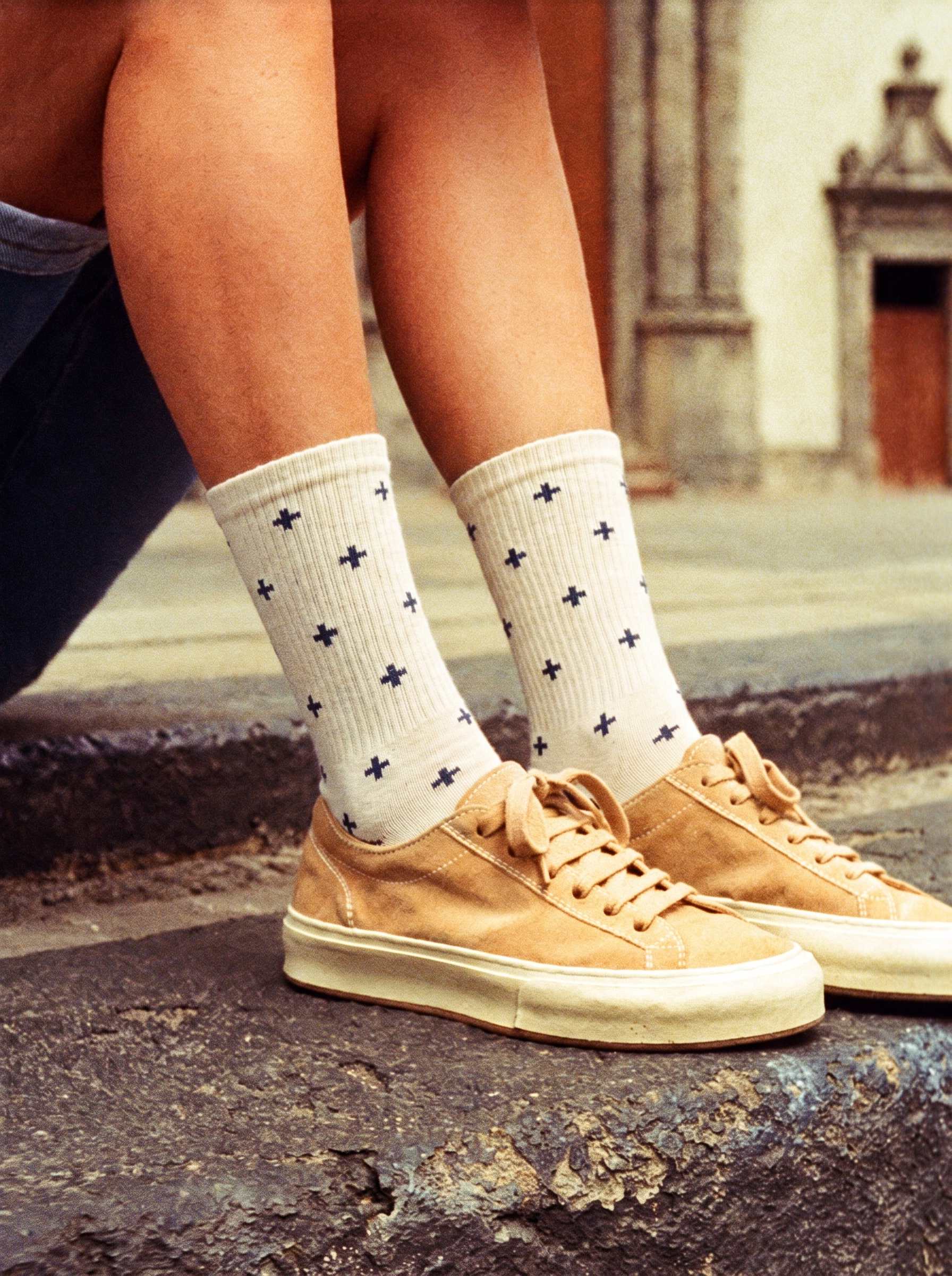 Tile Cruces, calcetines lifestyle casual - AMEN SOCKS